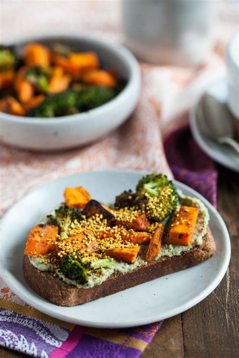 O Cafe's Roasted Veggie Toast with Pumpkin Seed "Tahini" and Popped Turmeric Amaranth | Recipe ...