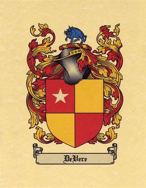 de Vere family crest... Vero nihil verius | Coat of arms, Heraldry, Family shield