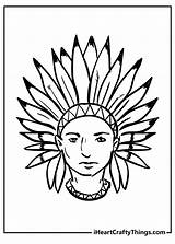 Free Coloring Pages Native American sketch template