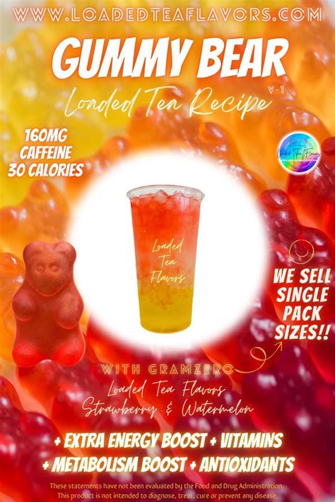 Gummy Bear Loaded Tea Recipe using GramZero and Herbalife | Gummy bear flavors, Energy tea ...