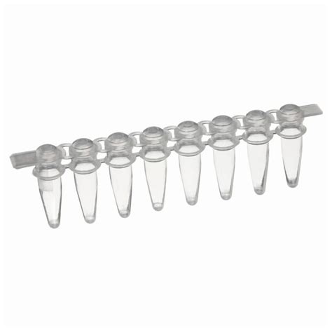 BRAND PCR 8-Strip Clear Tubes Tube strip; With attached domed strip cap; | Fisher Scientific