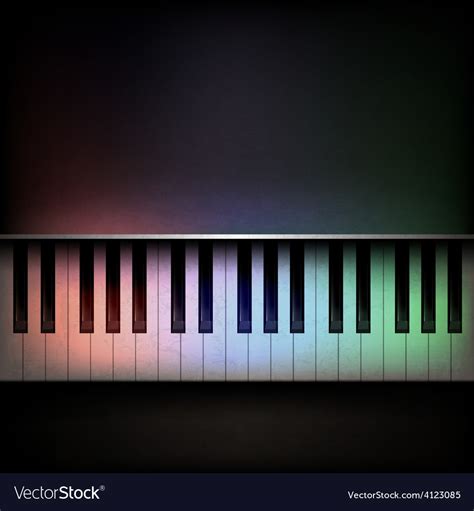 Abstract grunge dark music background with piano Vector Image