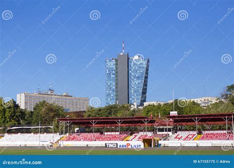 Dinamo Bucuresti Stadium and an Office Building Editorial Image - Image ...