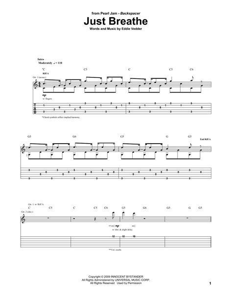 Just Breathe by Pearl Jam - Guitar Tab - Guitar Instructor