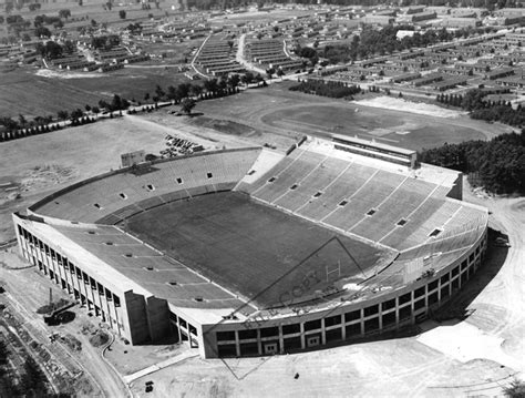 On the Banks of the Red Cedar| An aerial shot of Spartan Stadium, 1948