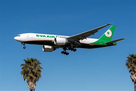 EVA Air Cargo 777-F Landing at LAX