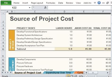 Free Project Budget Template For Excel 2013