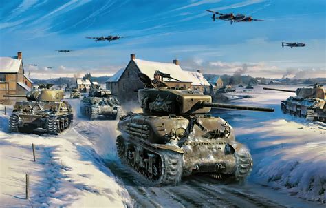 Wallpaper War Art Tank Ww2 Sherman Images For Desktop Section | Images and Photos finder