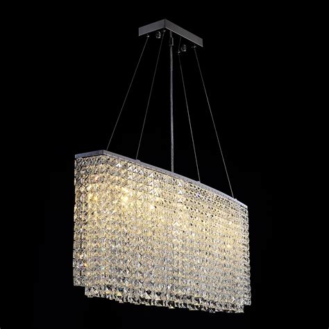 Rectangular Raindrop Crystal Chandelier - Pendant Light | Sofary