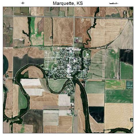 Aerial Photography Map of Marquette, KS Kansas