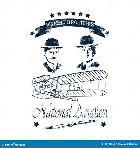 First_aviation_brothers stock vector. Illustration of badge - 123736362