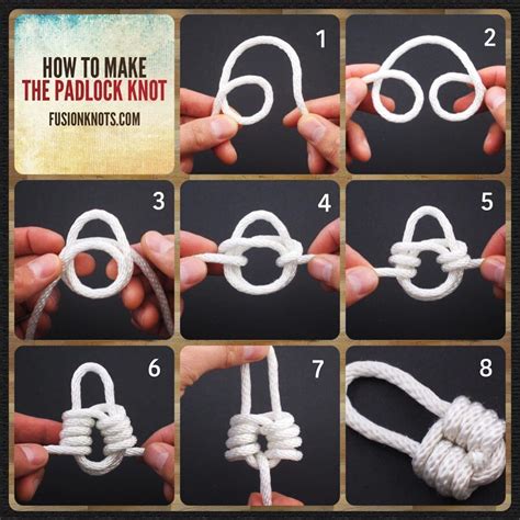 The Padlock Knot - Step-by-Step (image) Instructions 💜 - Written instructions feat. in my book ...