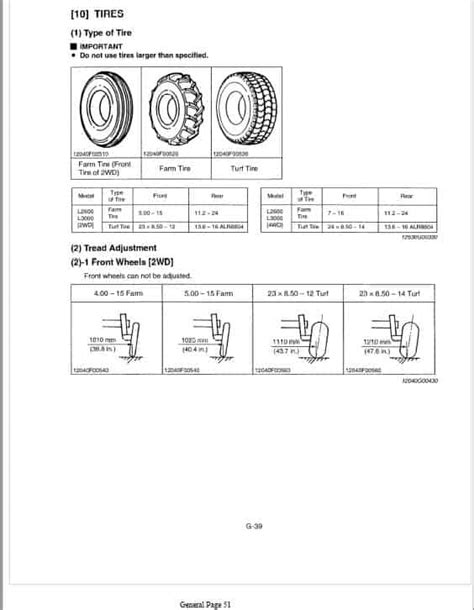 Kubota L2600, L3000 Tractor Workshop Repair Manual