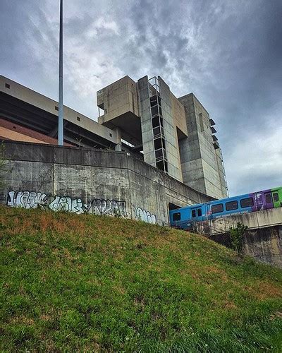 The Marta train as it passes under the abandoned Herndon S… | Flickr