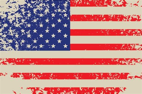 Premium Vector | Banner with grunge flag of usa