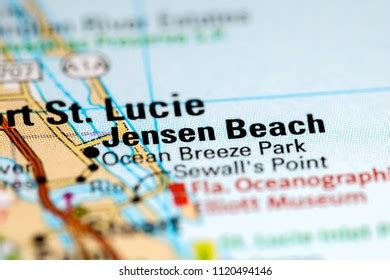 Jensen Beach Florida Usa On Map Stock Photo 1120494146 | Shutterstock