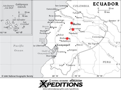 Map of Ecuador, Chimborazo