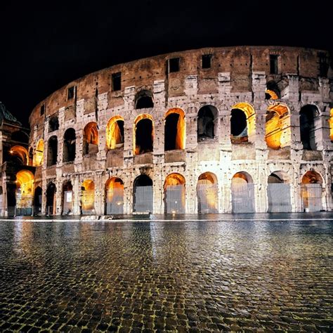 Premium Photo | Colosseum coliseum at night in rome