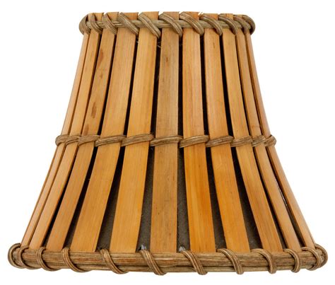 Bamboo Style 6 Inch Mini Clip On Chandelier Lamp Shade 3x6x5 ...