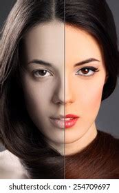 Womans Face Before After Makeup Stock Photo 254709697 | Shutterstock