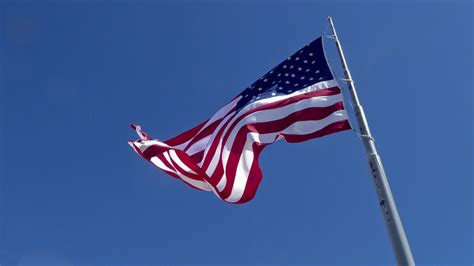 Flying American Flag Free Stock Photo - Public Domain Pictures