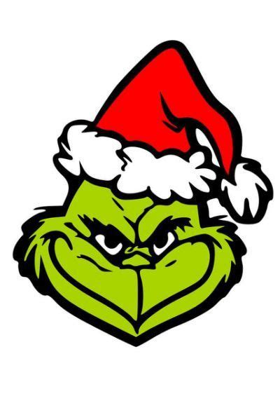 Grinch Head SVG PNG by DavidDesignShop | Decoraciones de navidad del ...