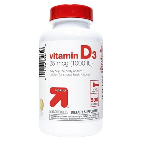 Vitamin D3 Bone Health Dietary Supplement Softgels - 500ct - Up&up™ : Target