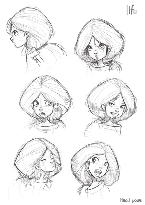 ArtStation - IF character design head poses