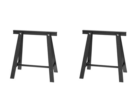 IKEA ODDVALD Trestle Table Leg - Black - Solid Wood - Set of 2, 101.189.71 - NIB - Desks & Home ...