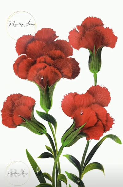 carnation-flower-painting - Craftionary