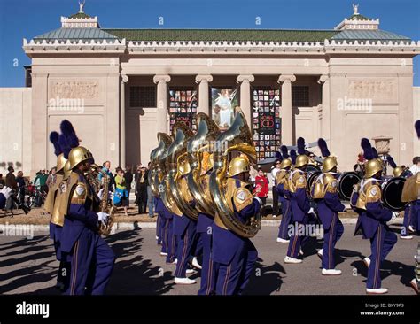 St. Augustine high school marching band commemorating the 100 year anniversary of the New ...