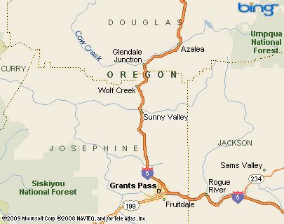 Sunny Valley, Oregon Area Map & More