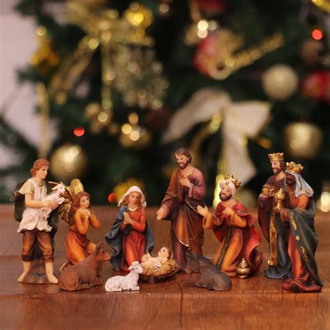 Nativity Set Scene Christmas Ornament Indoor Holiday Decoration Gift 11 ...