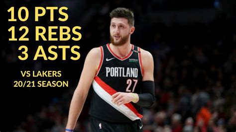 Jusuf Nurkic 10 Pts 12 Rebs 3 Asts Highlights vs LA Lakers | NBA 20/21 Season - YouTube