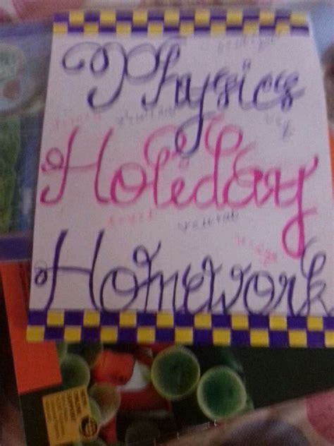 Holiday Homework Cover Page Ideas