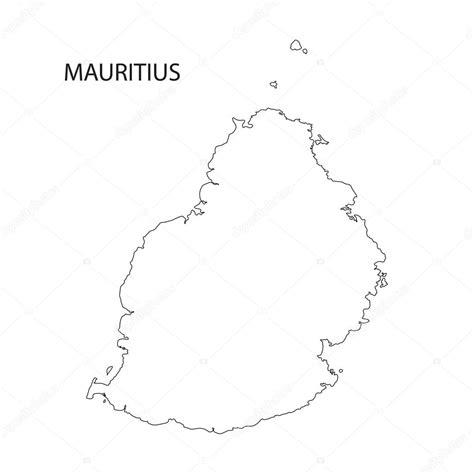 Outline of Mauritius map Stock Vector Image by ©chrupka #85855856