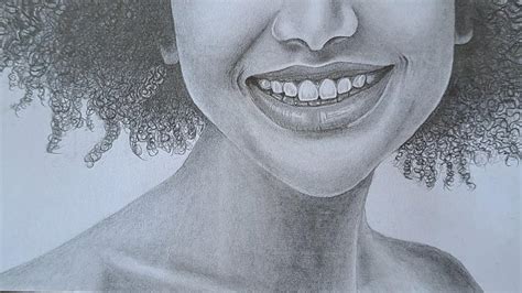 How to Draw a Realistic Smile with Teeth from Front - YouTube