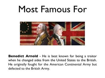 American Revolutionary War - Benedict Arnold PowerPoint | TPT