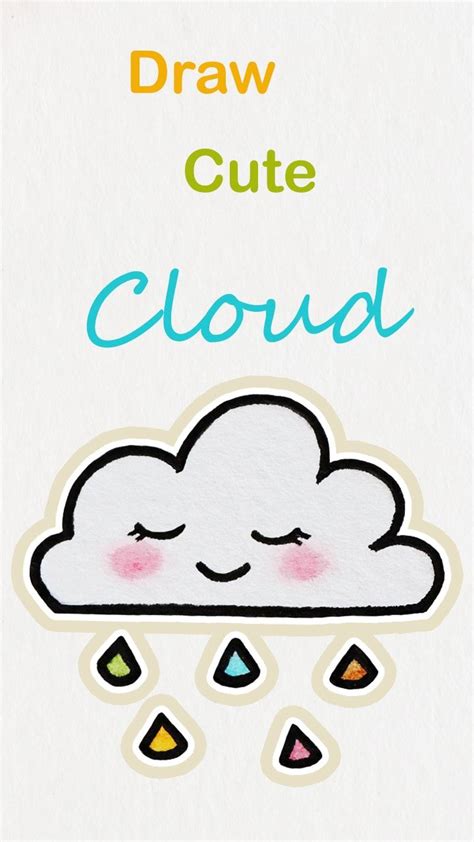 How to Draw a Cute Cloud | Step by Step Kawaii Tutorial