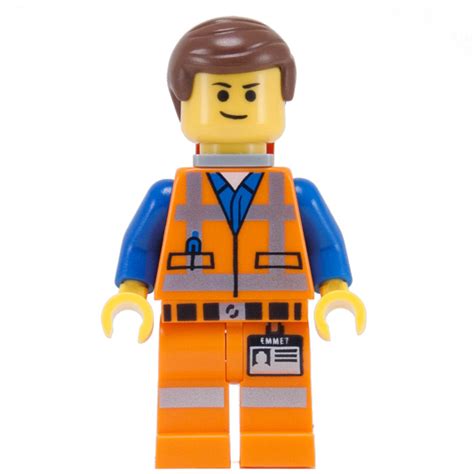 LEGO Emmet with Lopsided Smile and No Plate on Leg Minifigure | Brick Owl - LEGO Marketplace