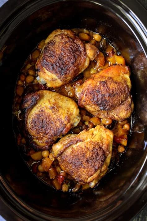 Moroccan Chicken Tagine with Butternut Squash Chickpeas and Olives