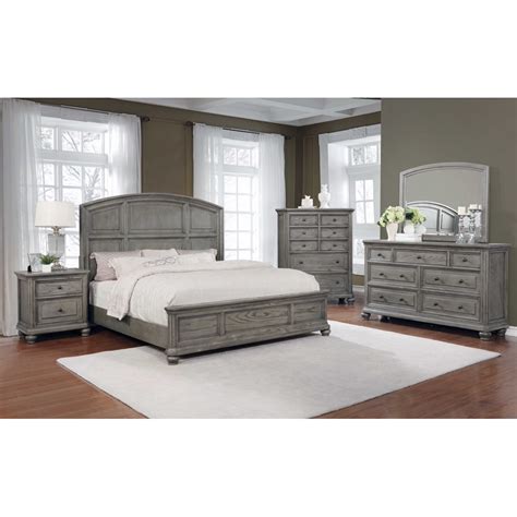 Best Master Furniture 5 Pcs Cal. King Bedroom Set in Grey Rustic Wood ...