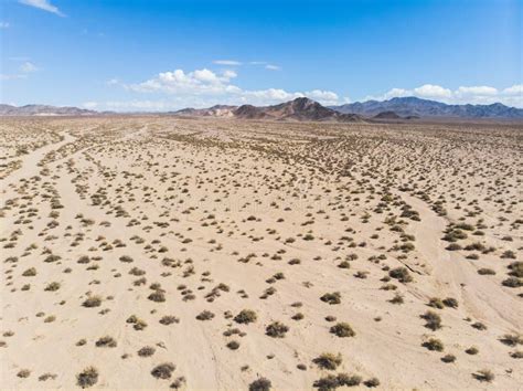 View of Mojave Desert Panorama, an Arid Rain-shadow Desert and the Driest Desert in North ...