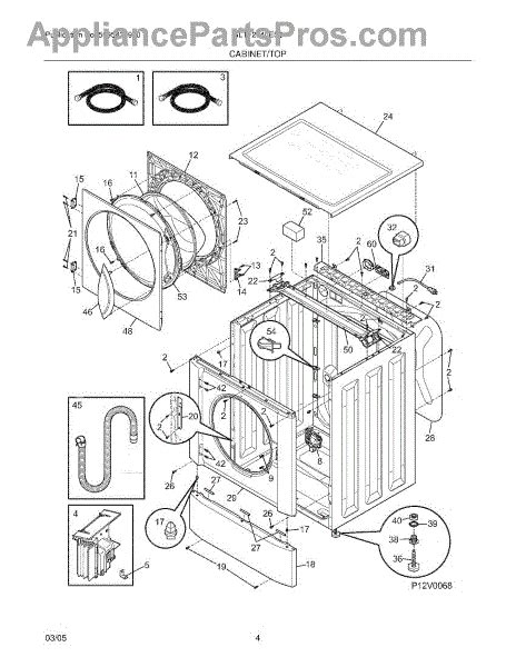 Frigidaire Affinity Dryer Parts Diagram