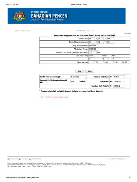 [ Portal Pencen - JPA ] | PDF