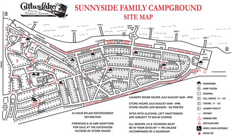 SUNNYSIDE CAMPGROUND MAP – Cultus Lake Park