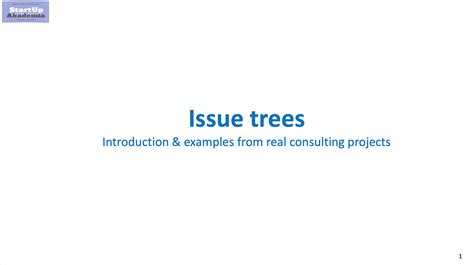 Issue Tree Examples (Management Consulting Techniques & Frameworks) - Eloquens