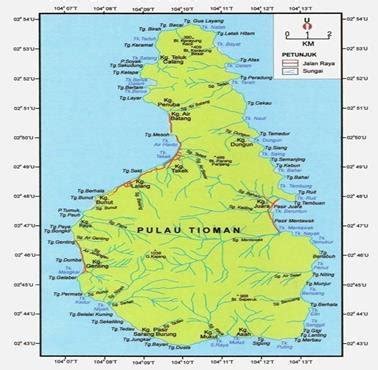 Map of Tioman Island. | Download Scientific Diagram