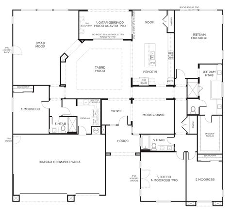 √ Single Story Simple Blueprint Simple Single Story 4 Bedroom House Plans - Alumn Photograph