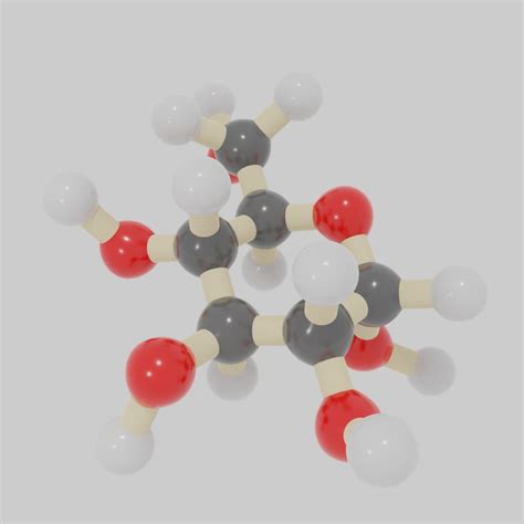 Glucose displayed 3D model - TurboSquid 1453743